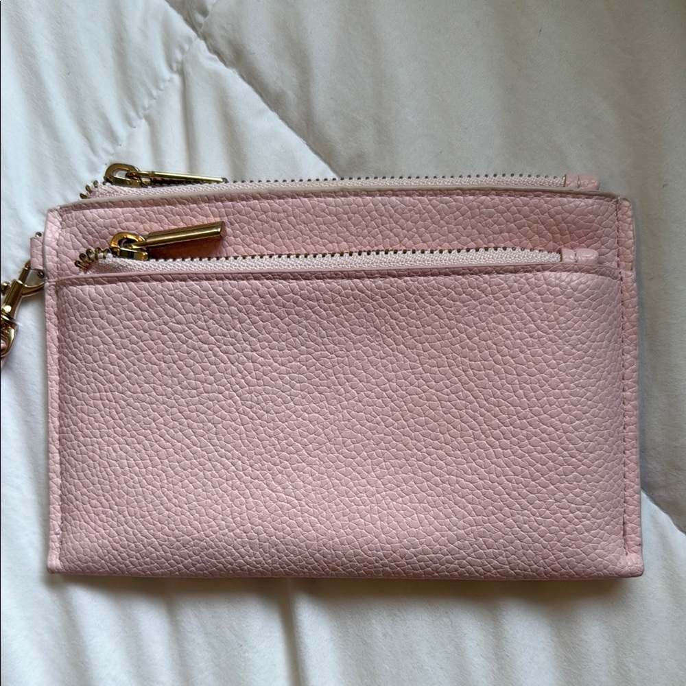 Elegant Pink Leather Clutch